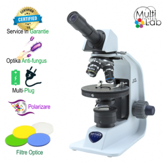 Microscop monocular cu marire de 600x si obiective N-PLAN » Optika B-153R-PL