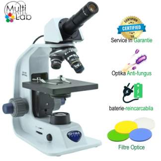 Microscop monocular cu control automat al iluminarii si marire de 400x » Optika B-151ALC