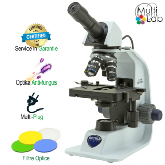Microscop monocular cu control automat al iluminarii si marire de 600x » Optika B-153ALC