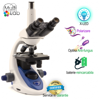 Microscop trinocular cu marire de 1000x » Optika B-193PL