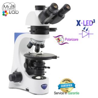 Microscop trinocular polarizant cu marire de 600x » Optika B-383POL
