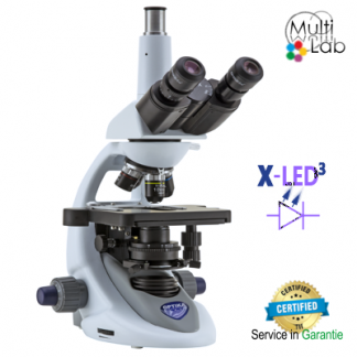 Microscop trinocular performant cu marire de 1000x si obiective cu corectie la infinit » Optika B-293PLi